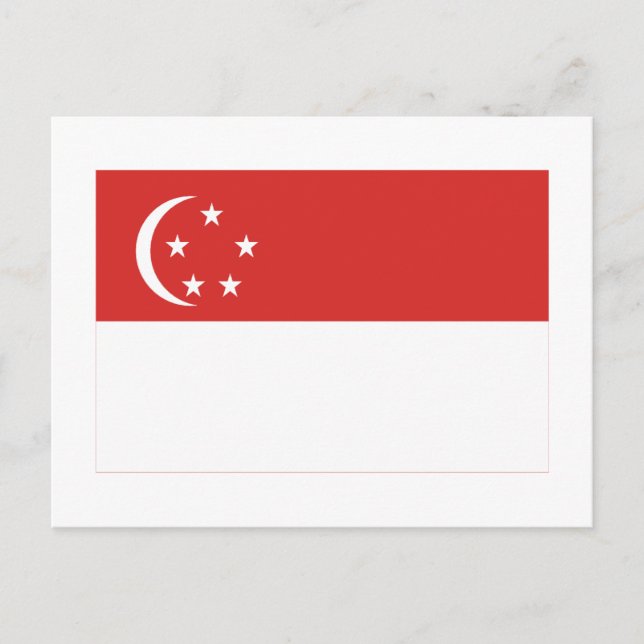 Postal Bandera de Singapur (Anverso)