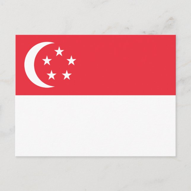 Postal Bandera de Singapur (Anverso)