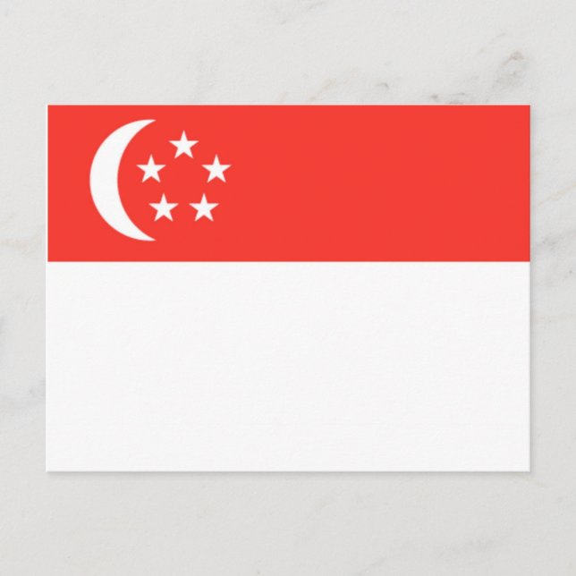 Postal Bandera de Singapur (Anverso)