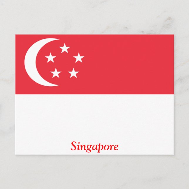 Postal Bandera de Singapur (Anverso)