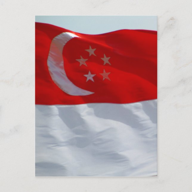 Postal bandera de singapur (Anverso)