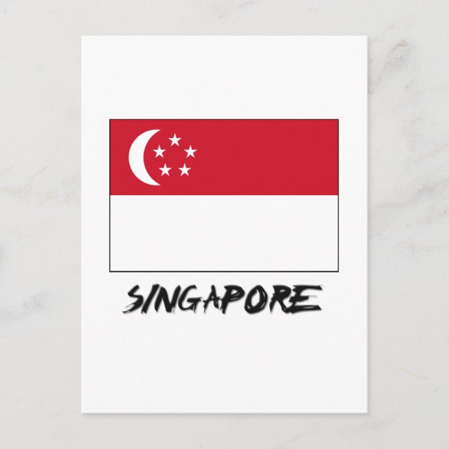 Postal Bandera de Singapur (Anverso)