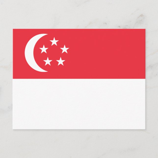 Postal Bandera de Singapur (Anverso)