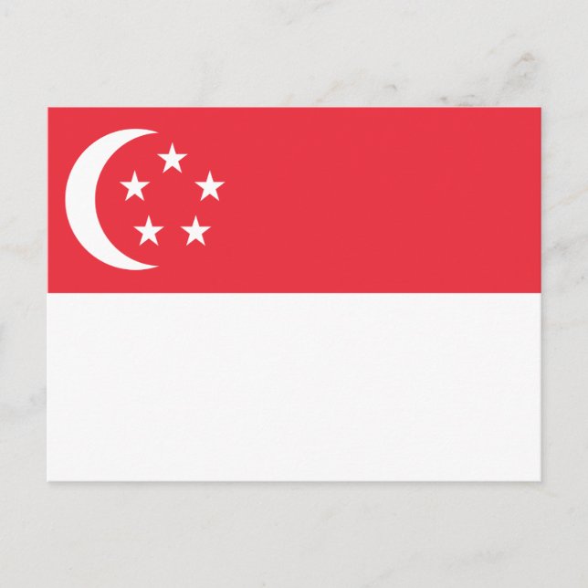 Postal Bandera de Singapur (Anverso)