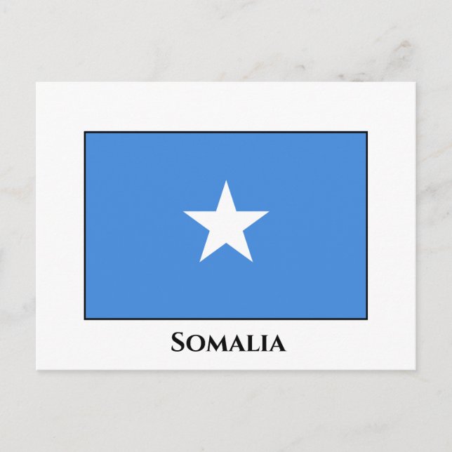 Postal Bandera de Somalia (somalí) (Anverso)