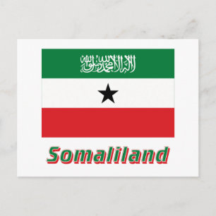 Postal Bandera de Somalilandia con nombre