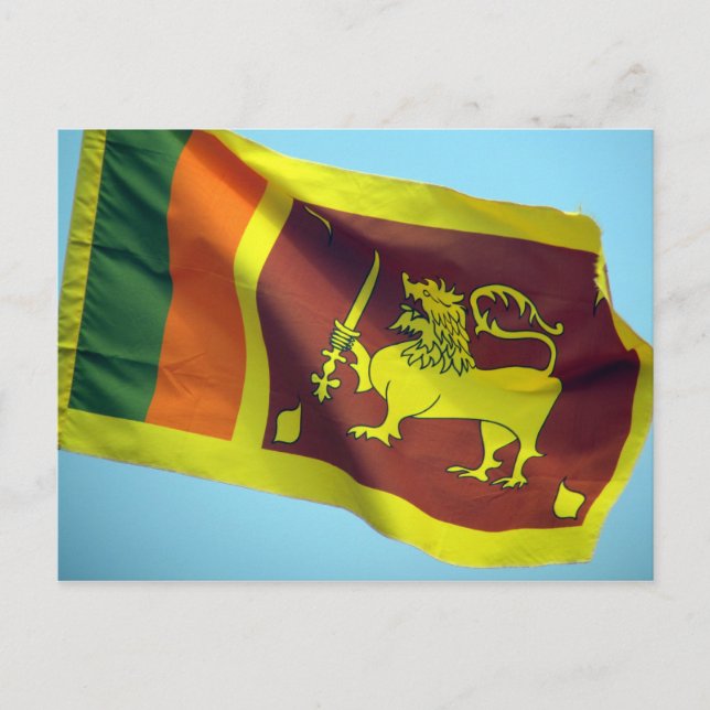 Postal bandera de Sri Lanka (Anverso)