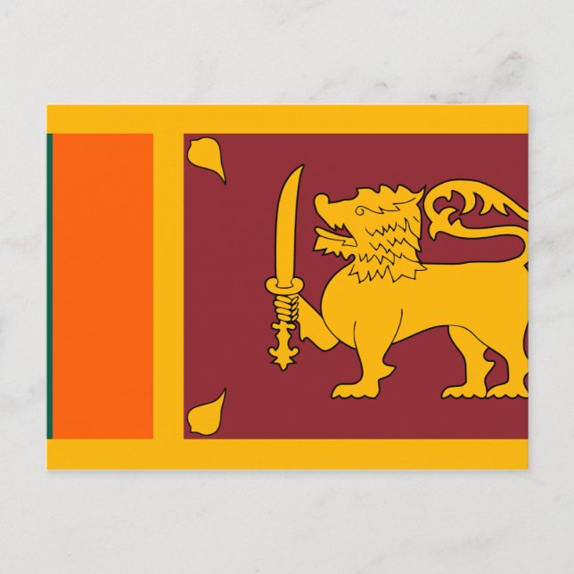 Postal Bandera de Sri Lanka (Anverso)