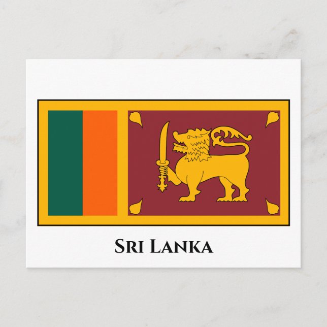 Postal Bandera de Sri Lanka (Anverso)