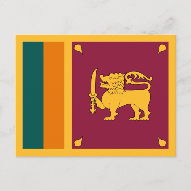 Postal Bandera de Sri Lanka (Anverso)