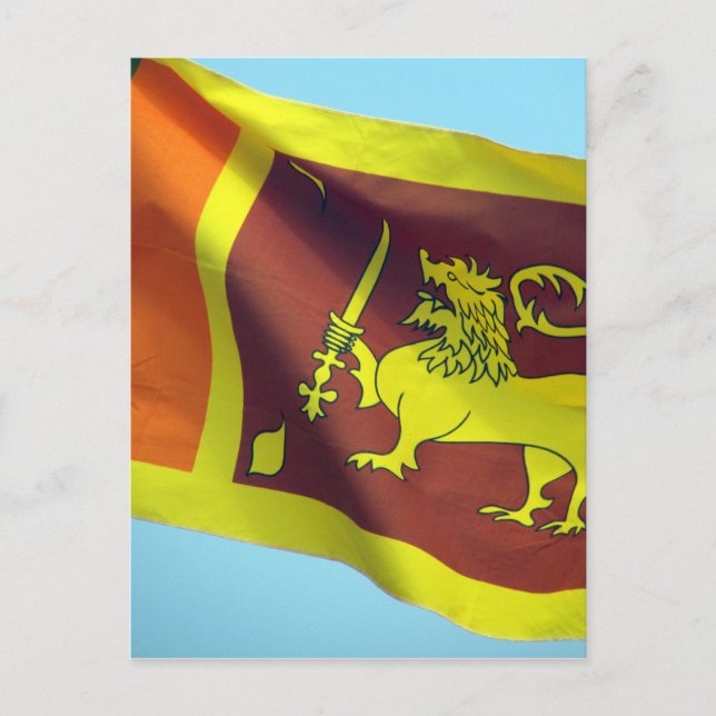 Postal bandera de Sri Lanka (Anverso)