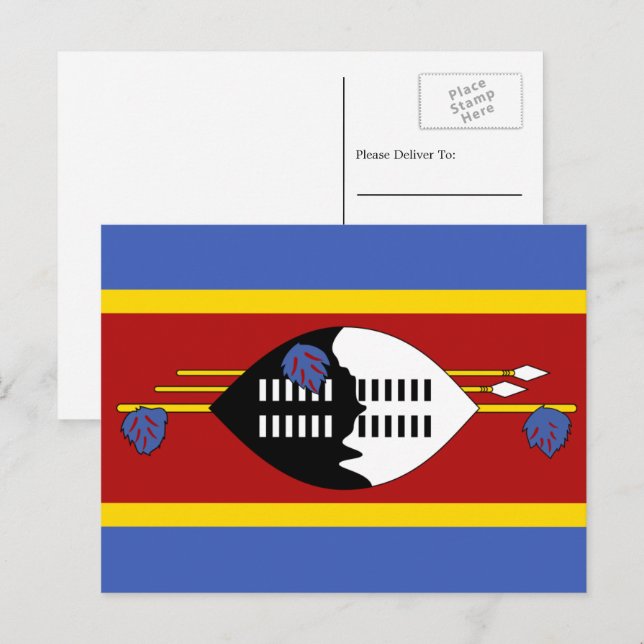 Postal Bandera de Suazilandia, Bandera de Eswatini (Anverso / Reverso)