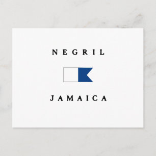 Postal Bandera de submarinismo Negril Jamaica Alpha