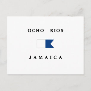 Postal Bandera de submarinismo Ocho Ríos Jamaica Alpha