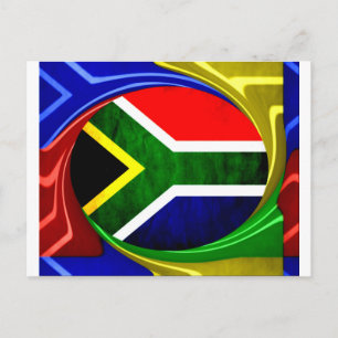 Postal Bandera de Sudáfrica: Dinámico Swirl Motif