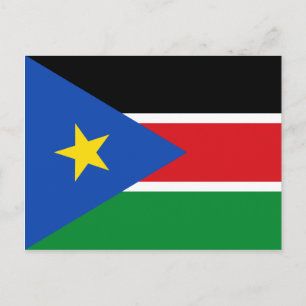 Postal bandera de sudán del sur