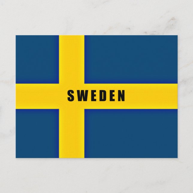 Postal Bandera de Suecia (Anverso)