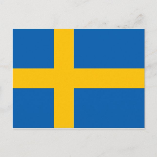 Postal Bandera de Suecia (Anverso)