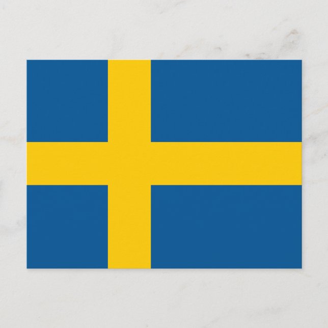 Postal Bandera de Suecia (Anverso)