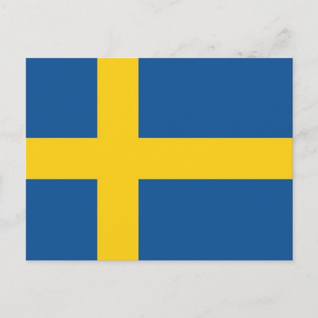 Postal Bandera de Suecia (Anverso)