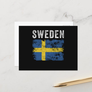 Postal Bandera de Suecia con problemas - Bandera sueca