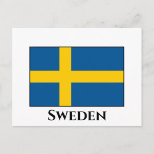 Postal Bandera de Suecia (sueca)