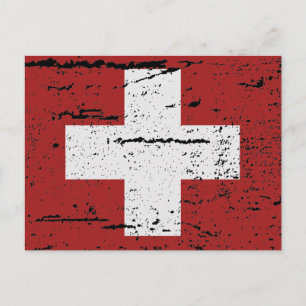 POSTAL BANDERA DE SUIZA