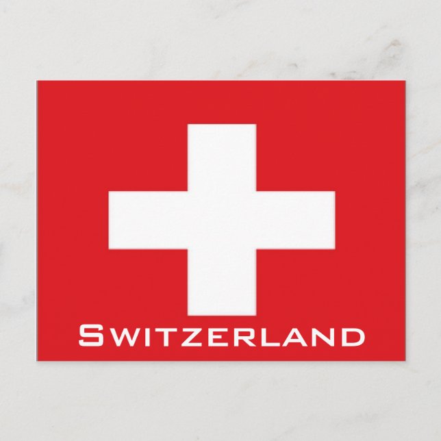 Postal Bandera de Suiza (Anverso)