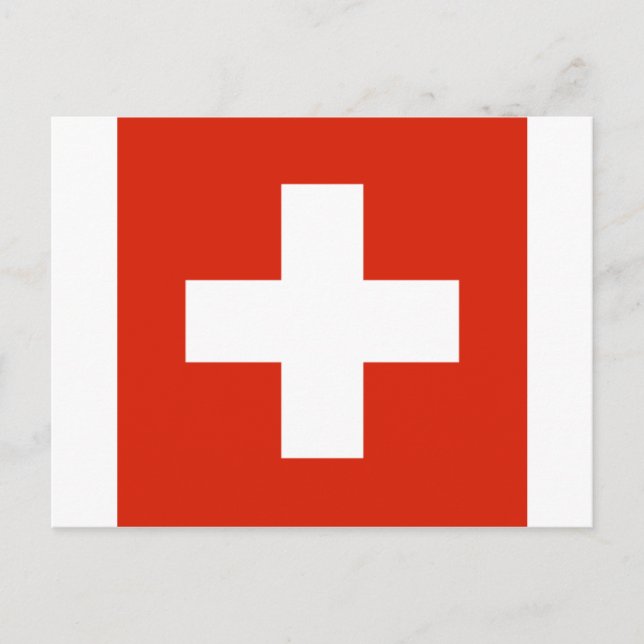 Postal bandera de suiza (Anverso)