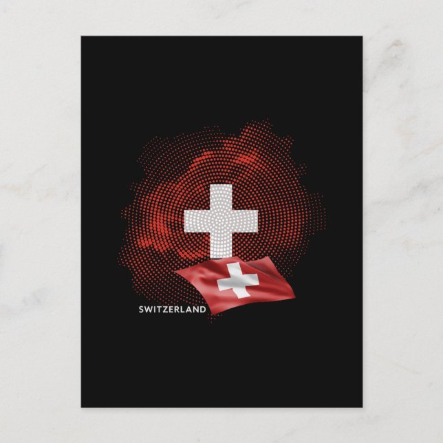 Postal bandera de Suiza (Anverso)