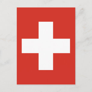 Postal Bandera de Suiza - Muere bandera nacional de Schwe
