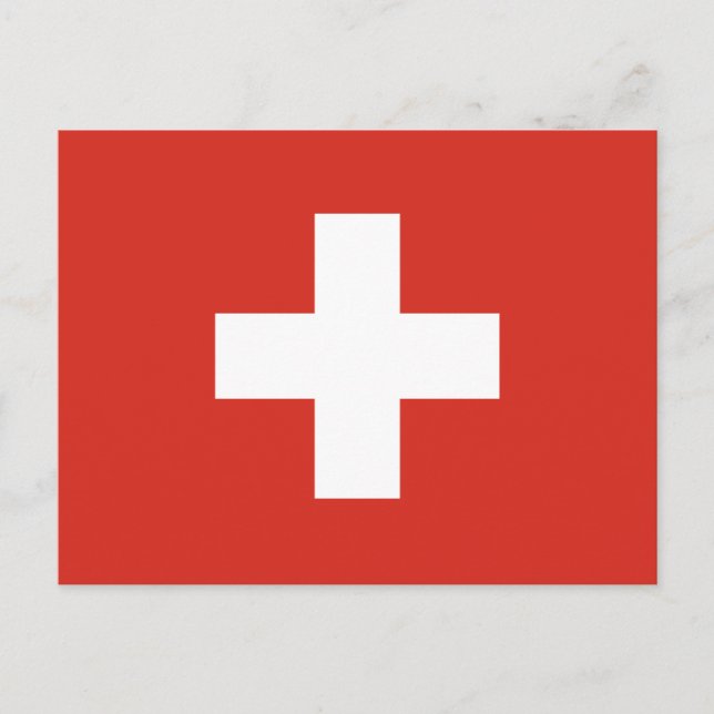 Postal Bandera de Suiza muere bandera nacional de Schweiz (Anverso)