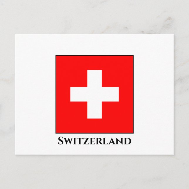 Postal Bandera de Suiza (Suiza) (Anverso)