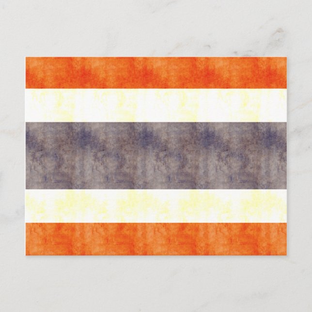 Postal Bandera de Tailandia retro vintage (Anverso)