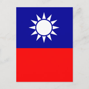 Postal bandera de taiwán