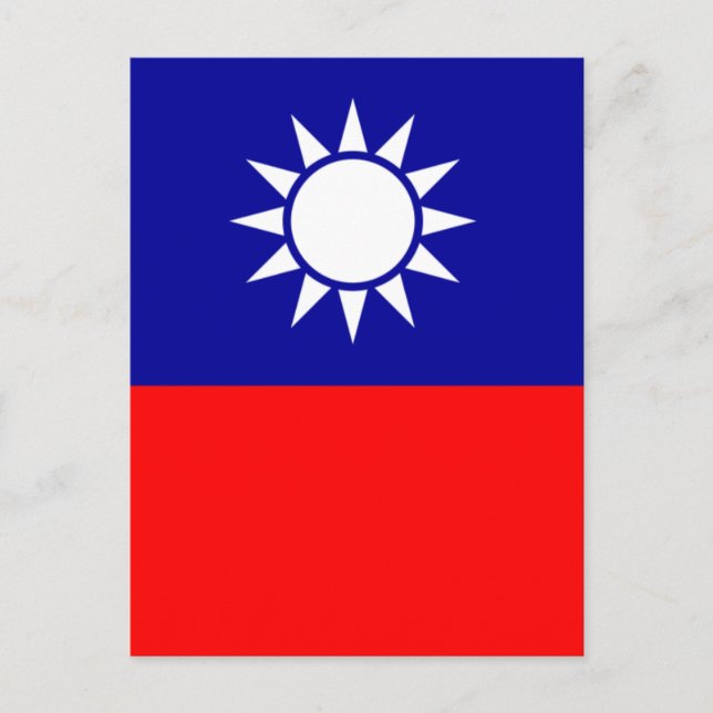 Postal bandera de taiwán (Anverso)