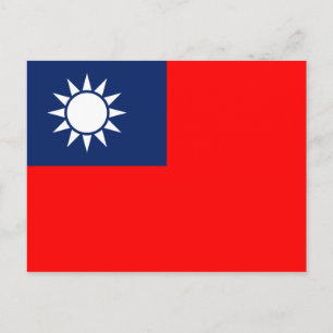 Postal bandera de taiwán