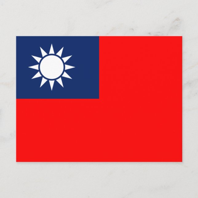 Postal bandera de taiwán (Anverso)