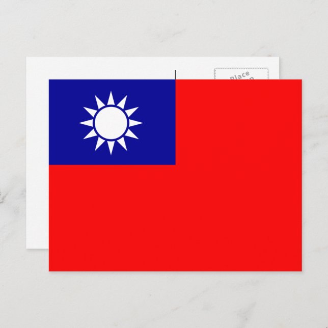 Postal Bandera de Taiwán, Bandera de Taiwán (Anverso / Reverso)