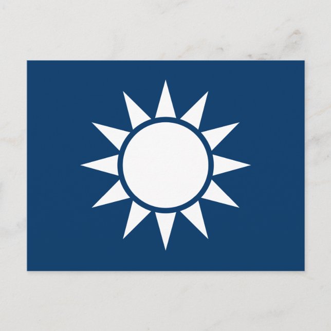 Postal Bandera de Taiwán "clásica" (Anverso)