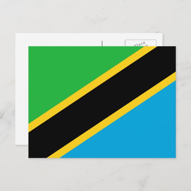 Postal Bandera de Tanzania (Anverso / Reverso)
