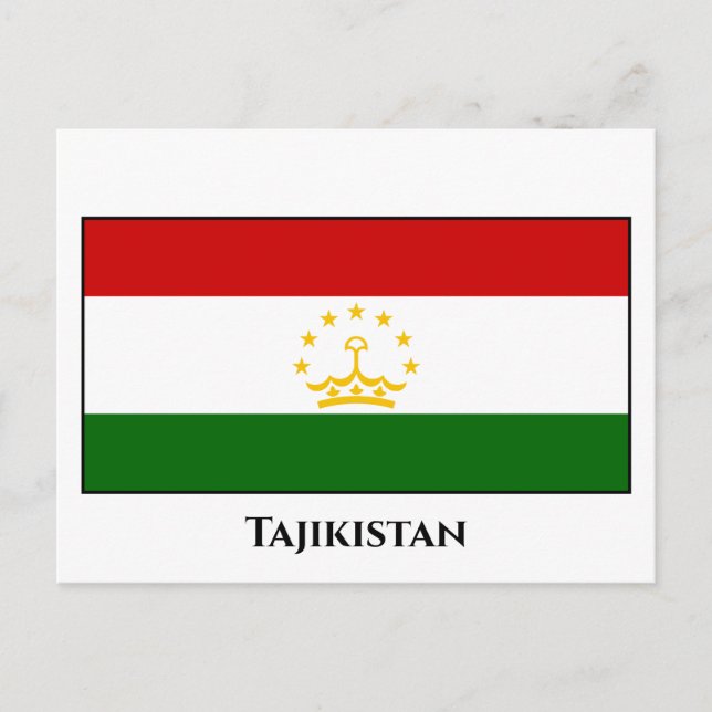 Postal Bandera de Tayikistán (Anverso)