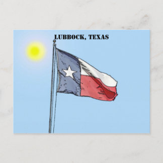Postal Bandera de Tejas, Lubbock, Tejas