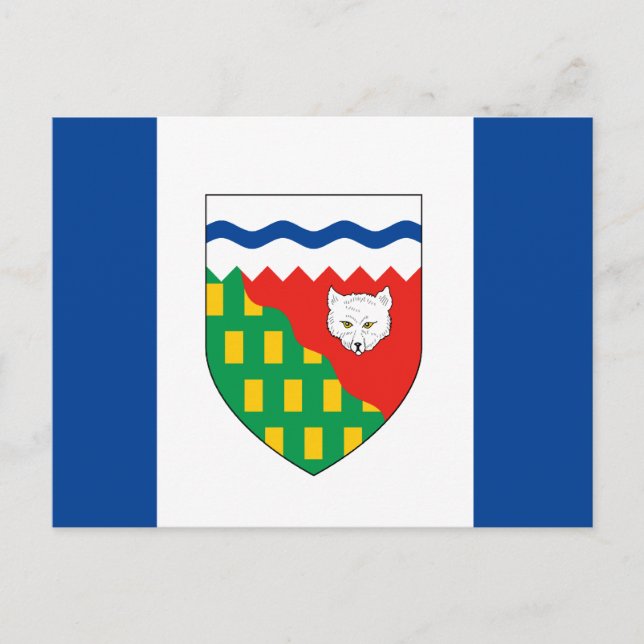 POSTAL BANDERA DE TERRITORIOS DEL NOROESTE (Anverso)