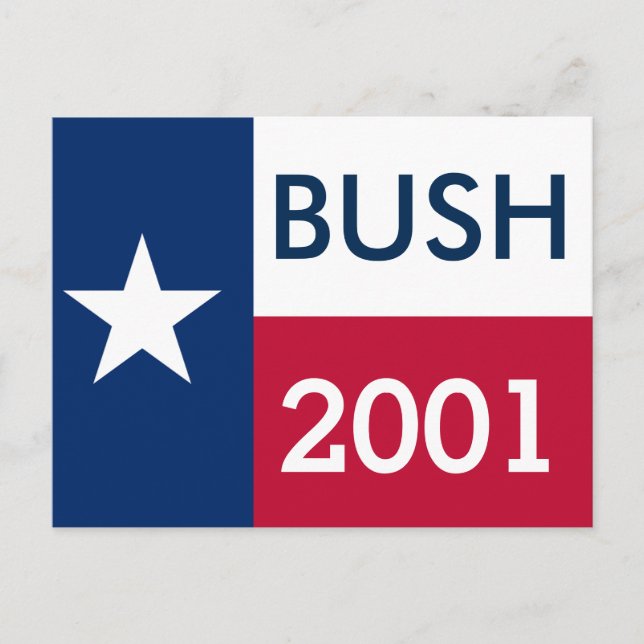 Postal Bandera de Texas de George W Bush 2001 (Anverso)