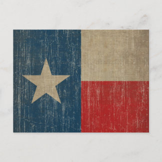 Postal Bandera de Texas vintage