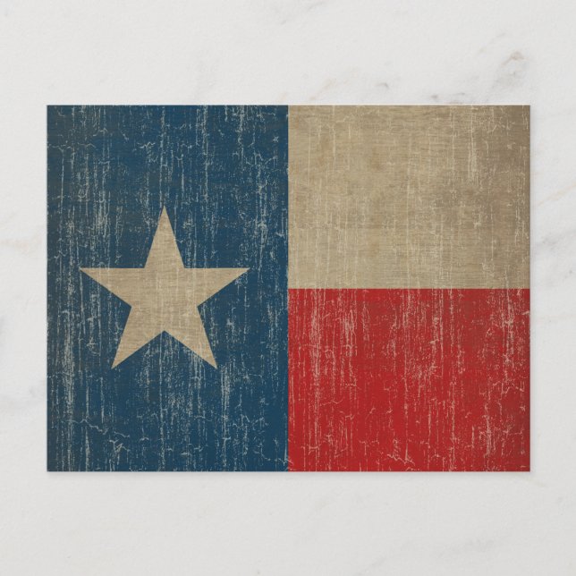 Postal Bandera de Texas vintage (Anverso)
