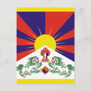 Postal bandera de tibet