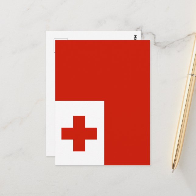 Postal Bandera de Tonga (Anverso/Reverso In Situ)