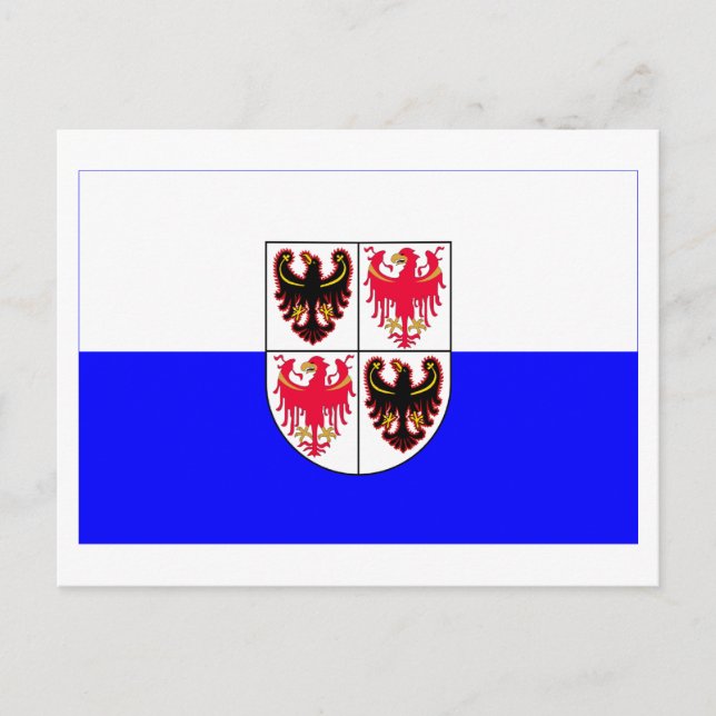 Postal Bandera de Trentino-Alto Adige (Anverso)